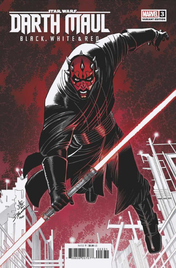 Star Wars Darth Maul Black White & Red #3 (Of 4) Romita Jr V For Cheap