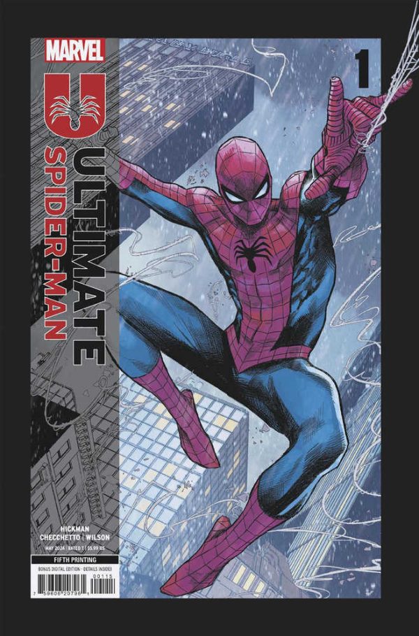 Ultimate Spider-Man #1 5TH Printing Marco Checchetto Variant Hot on Sale