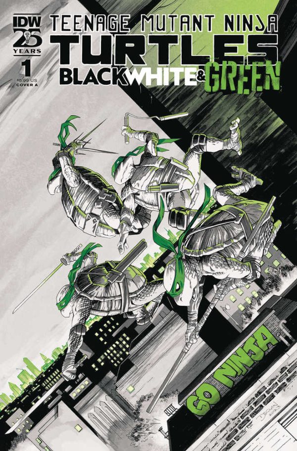 Teenage Mutant Ninja Turtles Black White & Green #1 Cover A Shalvey Online Sale